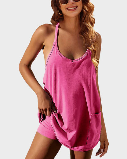 Athletic Mini Romper Dress